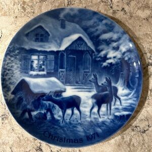 Vintage Kaiser Christmas 1971 Decorative Plate- Silent Night